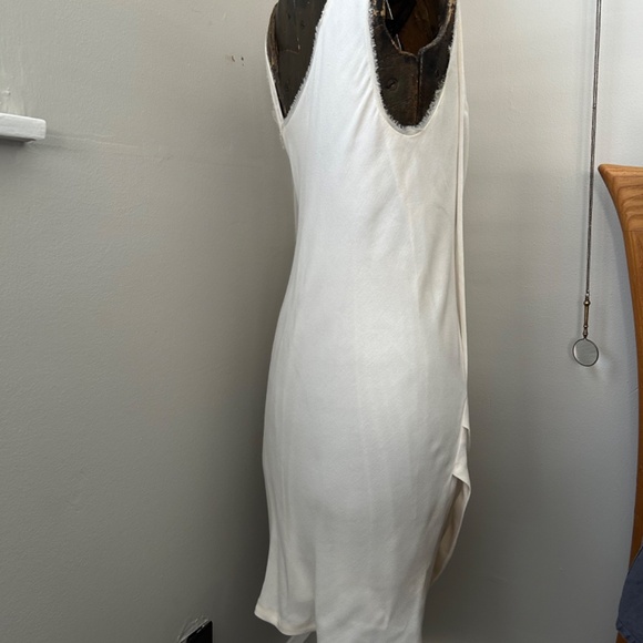 Ivory Helmut Lang Asymmetrical Draped Dress and Matching Jacket - Picture 10 of 16